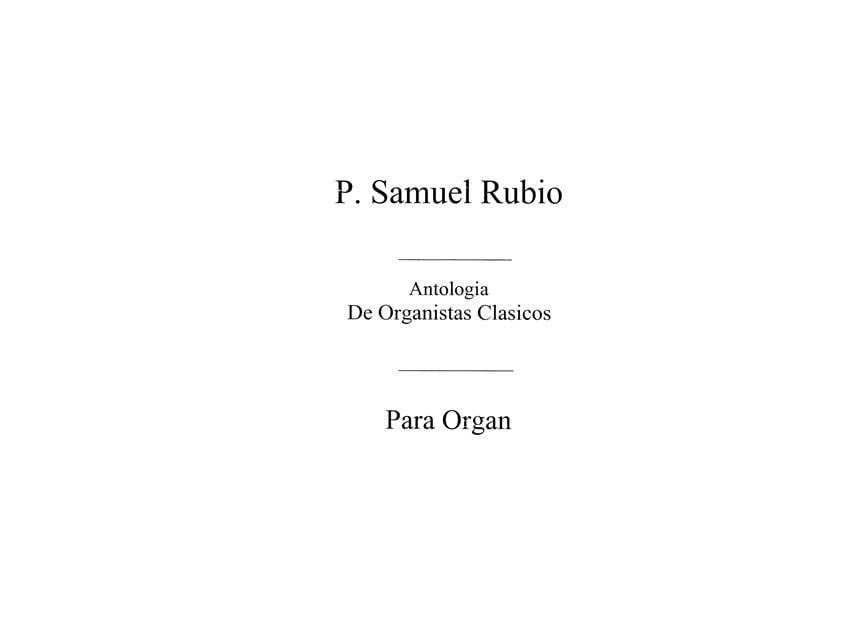 Antologia De Organistas Clasicos